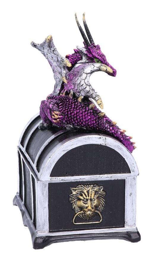 Photo #4 of product U4800P9 - Reptilian Riches Dragon Sitting on a Treasure Chest Storage Box