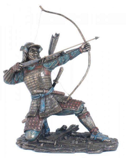 Photo of Samurai Archer Bronze Figurine 23cm