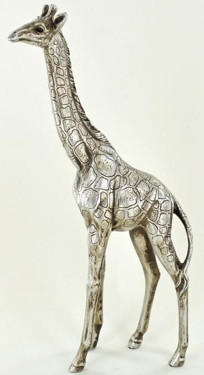 Photo of Silver Giraffe Figurine 27 cm