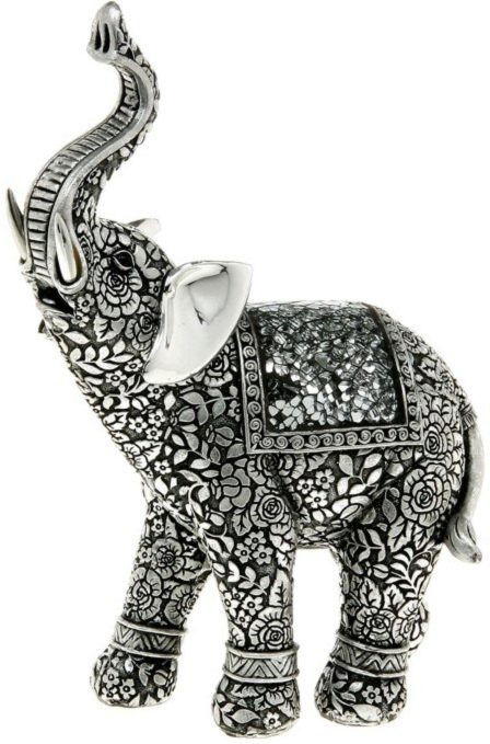 Photo of Silver Trunk Up Elephant Figurine