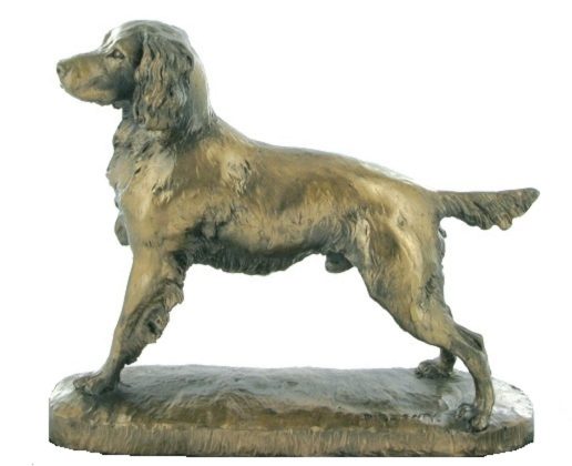 Photo of Springer Spaniel Bronze Dog Sculpture (David Geenty)