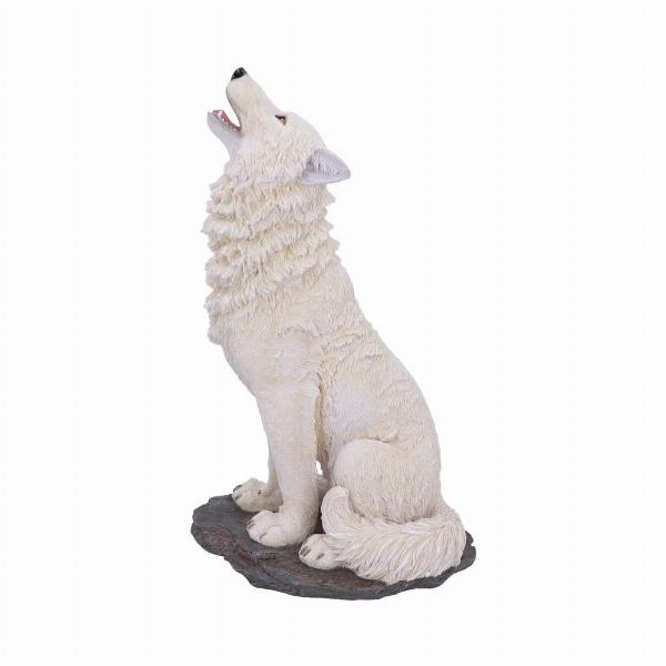 Photo #2 of product U5502T1 - Storms Cry Howling White Wolf Figure 41.5cm
