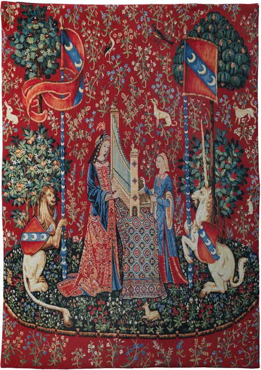 Phot of The Hearing Medieval Wall Tapestry