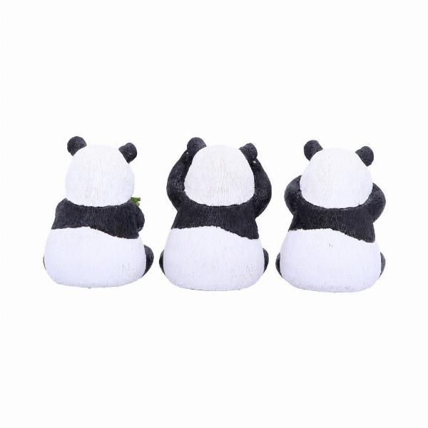 Photo #4 of product B4859P9 - Three Wise Pandas Bear Ornaments