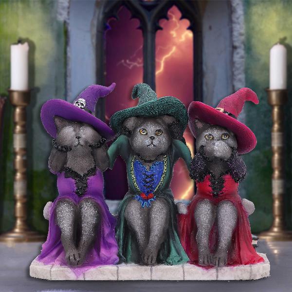 Photo #5 of product D6580Y3 - Three Wise Witchy Kittys Ornament
