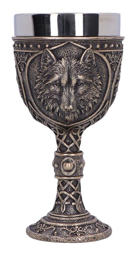 Photo #2 of product U6715A24 - Wild Thirst Medieval Wolf Chalice 20cm