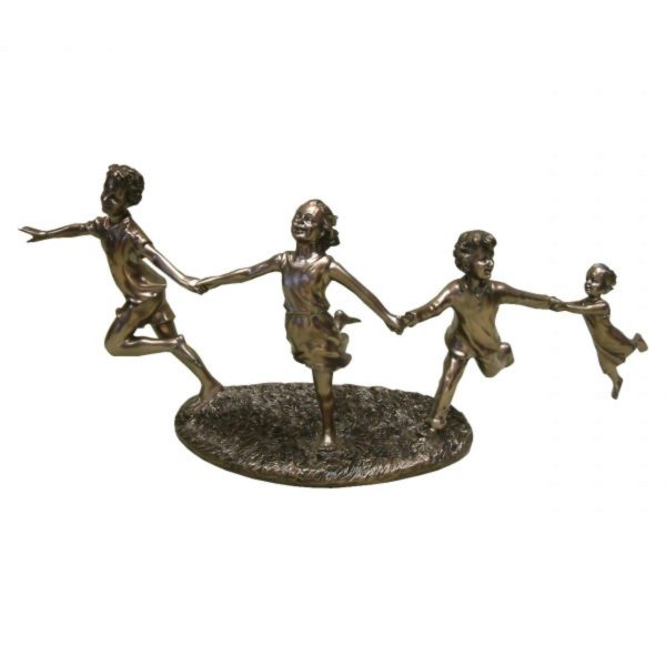 Photo of 4 Children Running Bronze Figurine (Juliana)