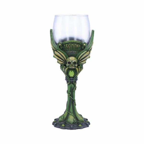 Photo #3 of product B5147R0 - Absinthe La Fee Verte Green Goblet Wine Glass
