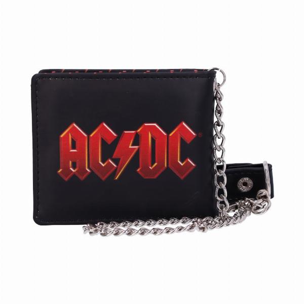 Photo #3 of product B4439N9 - AC/DC Logo Leather Lightning Chained Wallet Purse