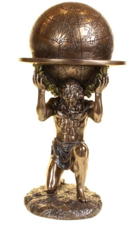 Photo of Atlas Burden Bronze Figurine 24cm