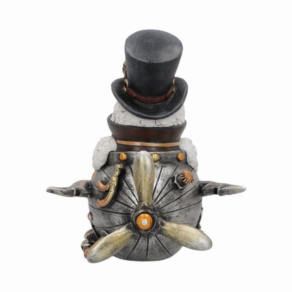 Photo #3 of product U6175W2 - Avian Invention Steampunk Owl Figurine 14.5cm