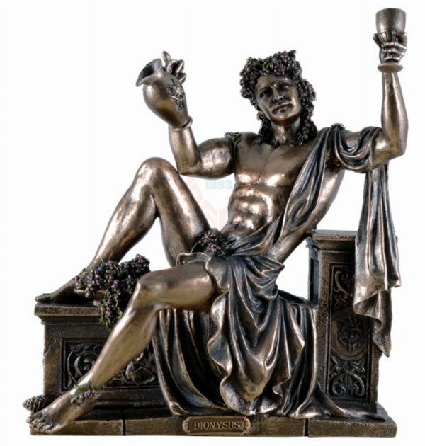 Photo of Bacchus Sitting God of Wine Bronze Statue