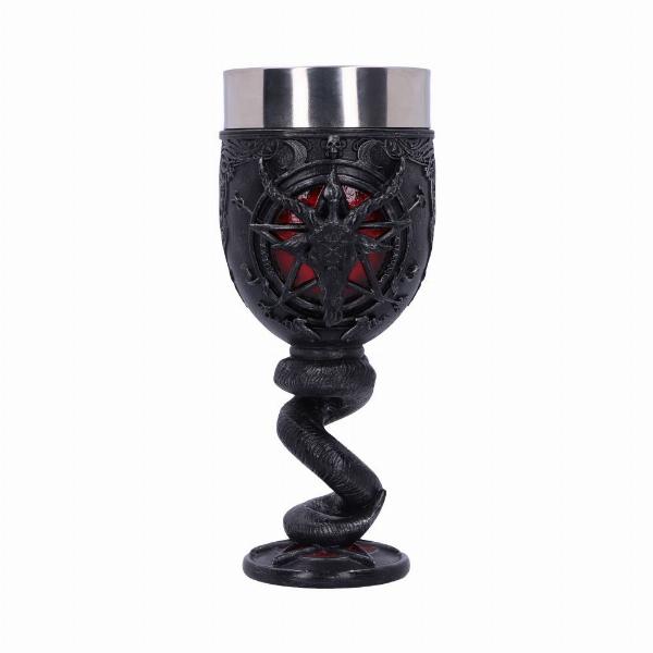 Photo #3 of product B4476N9 - Baphomet Sabbatic Goat Diety Goblet 16cm