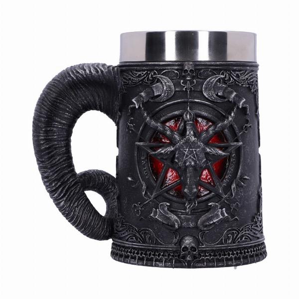 Photo #4 of product B4648N9 - Baphomet Sabatic Goat Diety Tankard 16.5cm