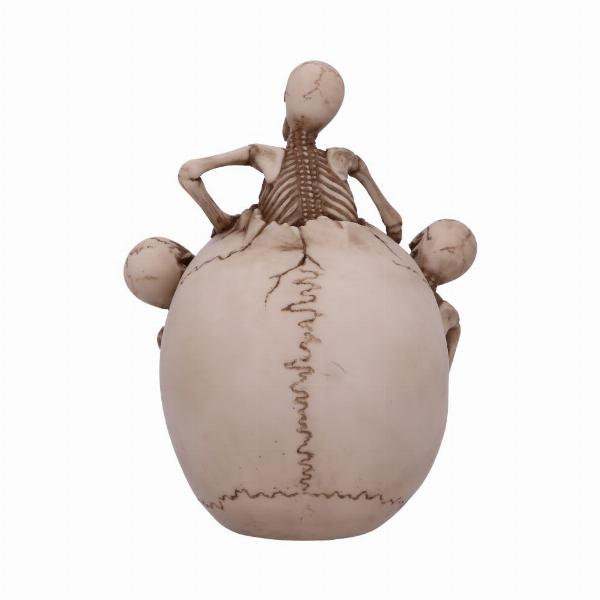 Photo #3 of product U5454T1 - Breaking Free Skeleton Emerging from Skull Ornament 17.7cm