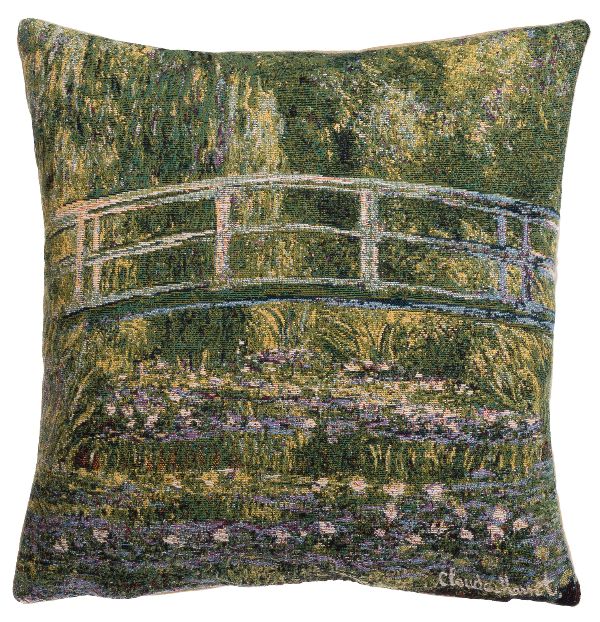 Phot of Bridge Of Giverny By Monet Tapestry Cushion Ii