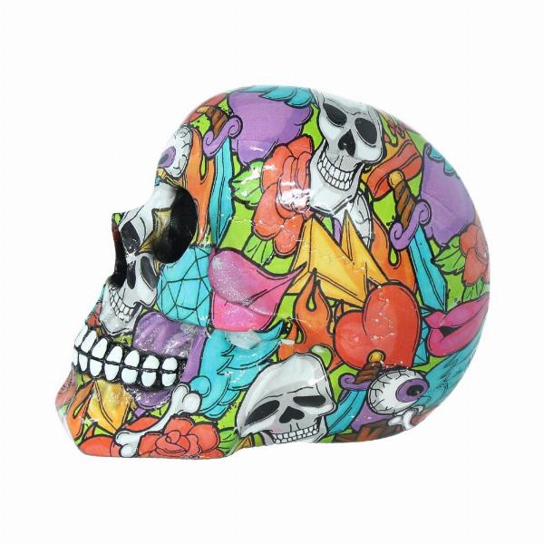 Photo #3 of product D3281H7 - Calypso Graphic Art Printed Skull