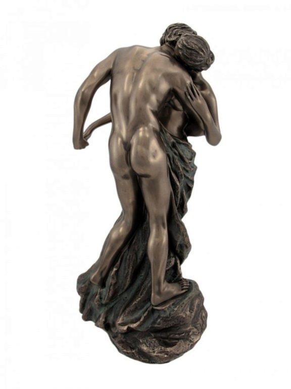 Photo of Couple Embracing Nude Statue The Waltz (Camille)