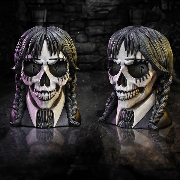 Photo #2 of product B6941A25 - Dark Glare Gothic School Girl Skull