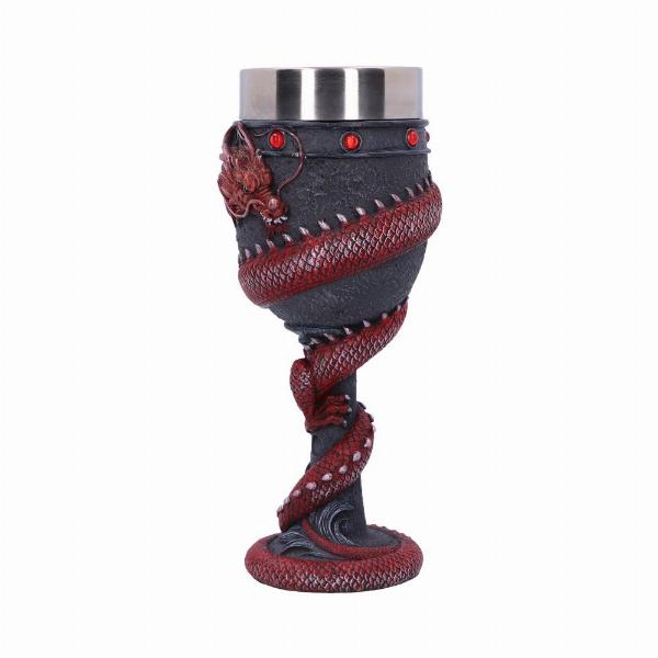Photo #2 of product B5882V2 - Dragon Coil Goblet Red 20cm