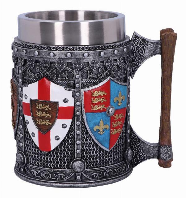 Photo #1 of product B2405G6 - English Shield and Sigil Tankard 13.5cm