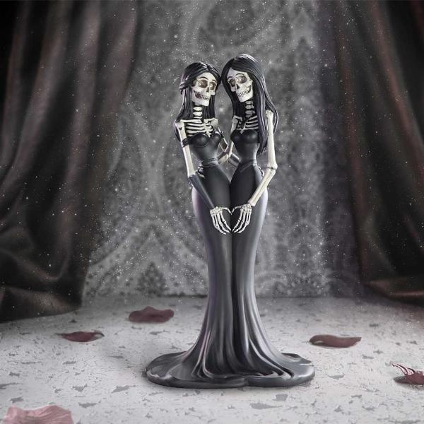 Photo #5 of product B6461X3 - Eternal Sisters Gothic Skeletons Figurine 24cm