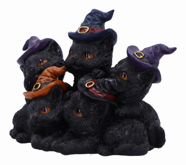 Photo #3 of product U6740A24 - Familiar Friends Witchy Black Cats Figurine 18cm