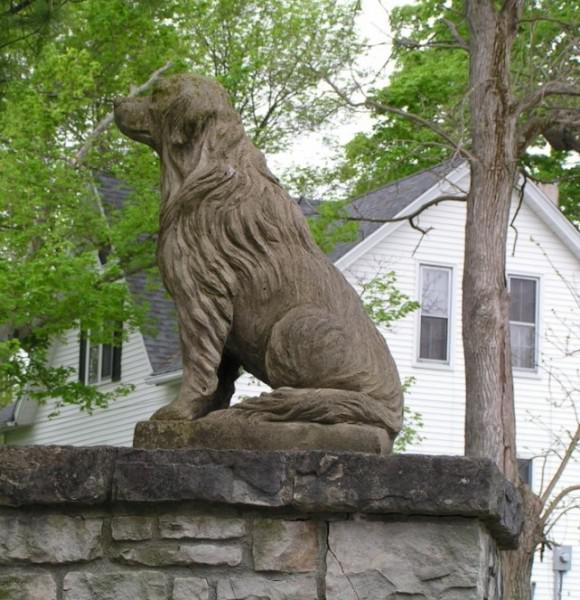 Photo of Golden Retriever Dog Stone Sculpture