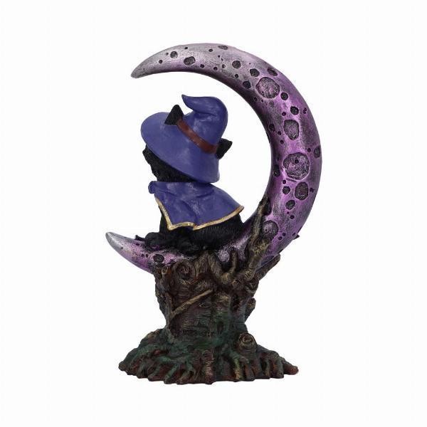 Photo #3 of product U5436T1 - Grimalkin Witches Familiar Black Cat and Crescent Moon Figurine