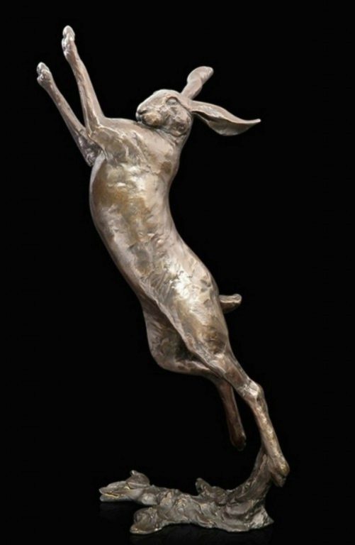 Photo of Hare Boxing Bronze Figurine (Limited Edition) Michael Simpson 30 cm