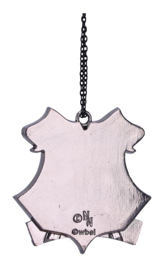Photo #3 of product B6479X3 - Harry Potter Hogwarts Crest Silver Weighted Hanging Ornament 6cm
