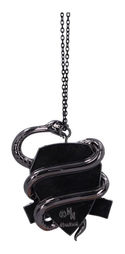 Photo #3 of product B6481X3 - Harry Potter Slytherin Crest Silver Weighted Hanging Ornament 6.3cm