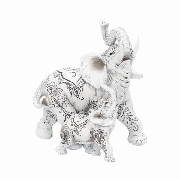 Photo #1 of product H4566N9 - Henna Happiness Elephant and Calf Figure 17cm