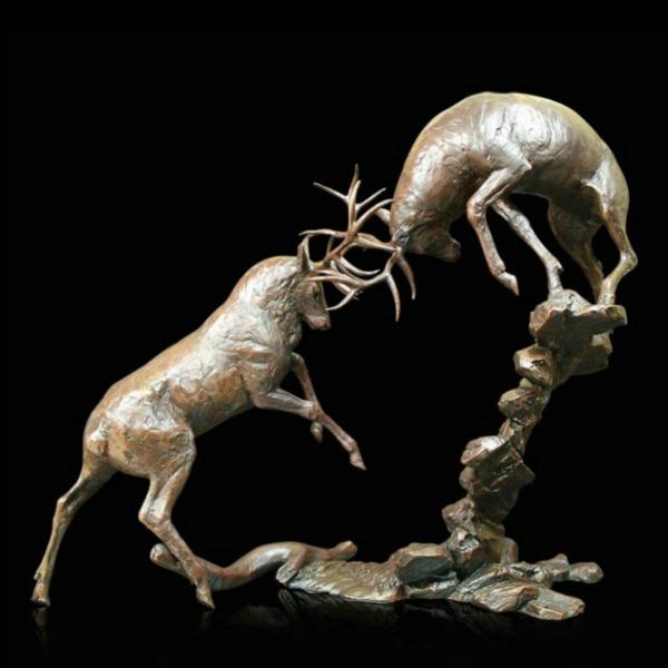 Photo of Highland Falls Stags Bronze Sculpture (Limited Edition) Michael Simpson Large