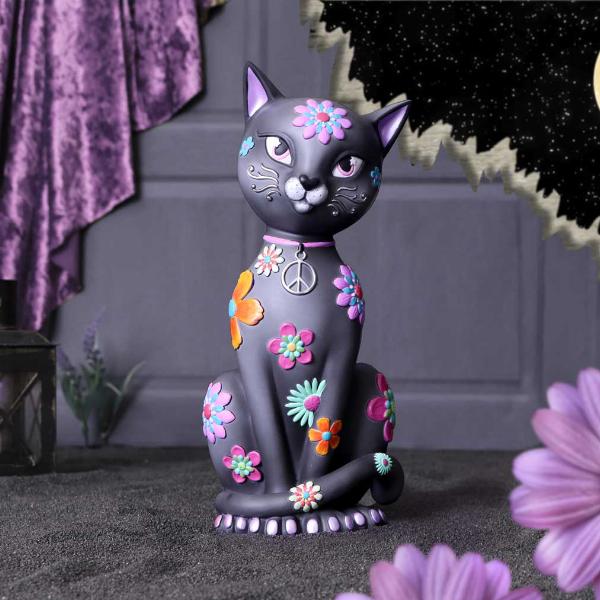 Photo #5 of product B6032W2 - Hippy Kitty Black Cat Ornament  26cm
