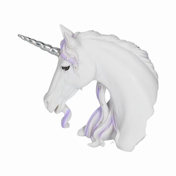 Photo #3 of product C0686B4 - Jewelled Magnificence Small White Unicorn Bust Ornament