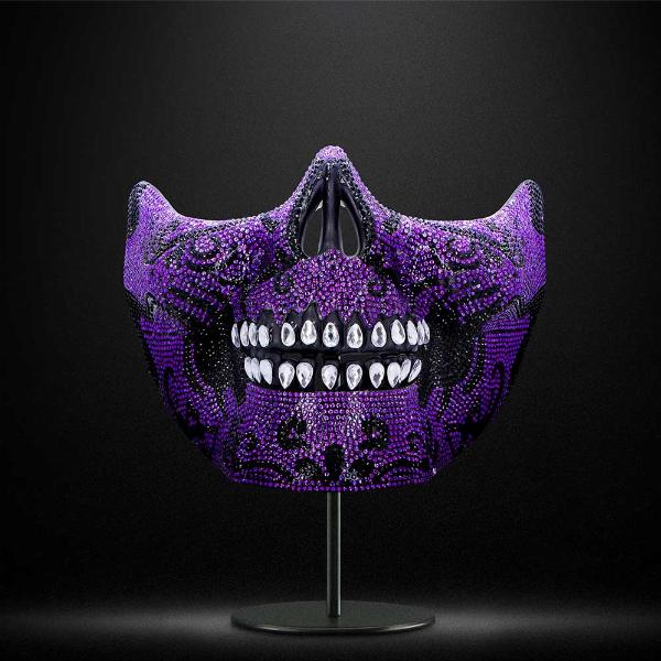 Photo #5 of product D7112B25 - Fancy Dress Jewelled Masquerade Mask Cosplay (Purple)