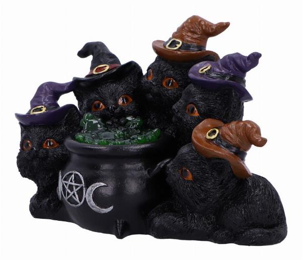 Photo #2 of product U6871C24 - Kindle's Potion Light Up Cats and Cauldron Ornament