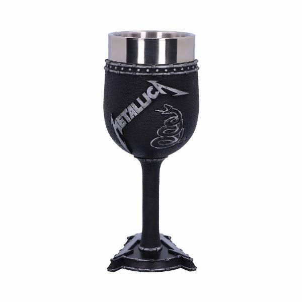 Photo #1 of product B5222R0 - Officially Licensed Metallica Black Album Goblet Wine Glass
