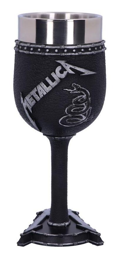 Photo #1 of product B5222R0 - Officially Licensed Metallica Black Album Goblet Wine Glass