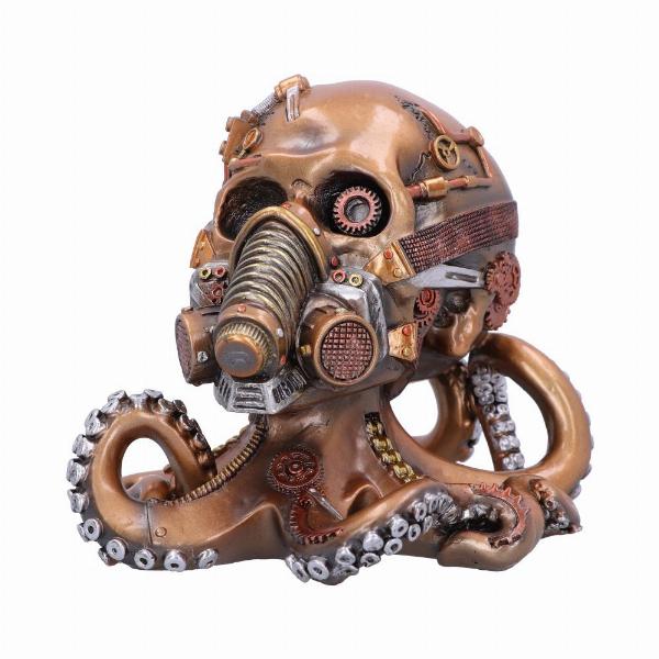 Photo #3 of product U6139W2 - Octo Respiration Bronze Steampunk Skull 18cm