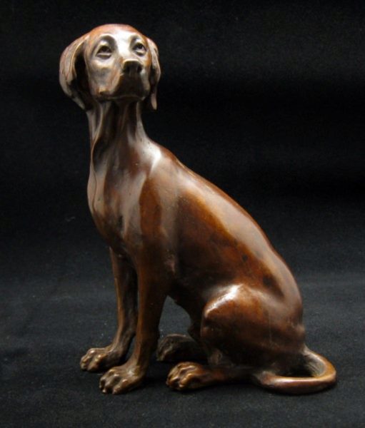 Photo of Pair of Vizslas Bronze Figurines