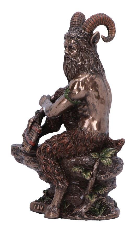 Photo #2 of product D6884C24 - Pan Medium Bronze Figurine