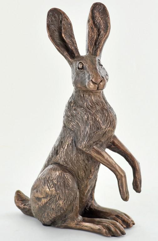 Photo of Poppy Standing Hare Bronze Sculpture (Harriet Glen)