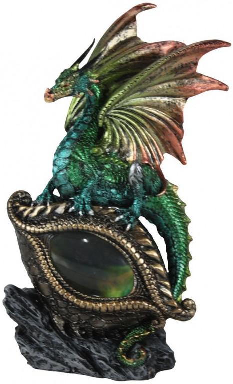 Photo of Protector of the Eye Green Dragon Light Feature Figurine (Alator) 21 cm