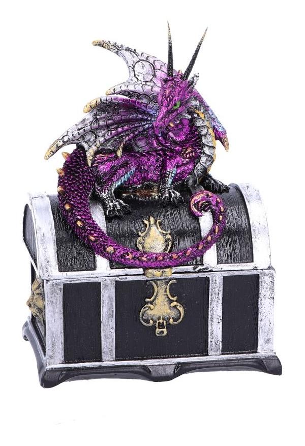 Photo #5 of product U4800P9 - Reptilian Riches Dragon Sitting on a Treasure Chest Storage Box