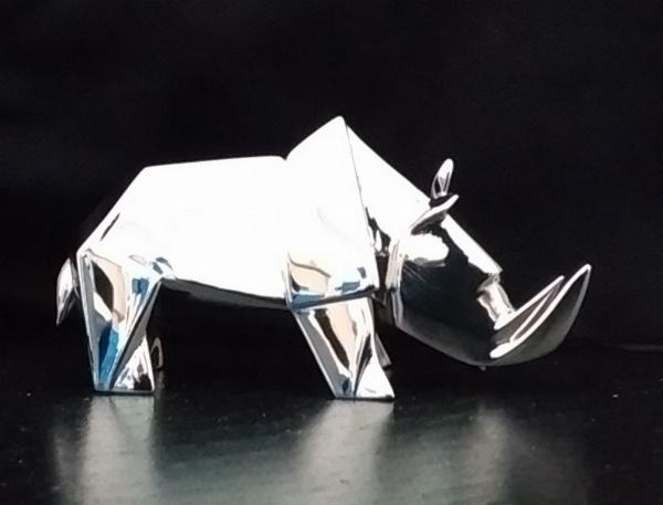 Photo of Rhino Standing Hallmarked Sterling Silver Miniature NOMI Design