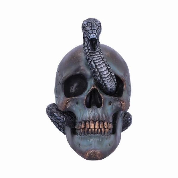 Photo #2 of product B6093W2 - Serpentine Fate Gothic Snake Skull 19cm