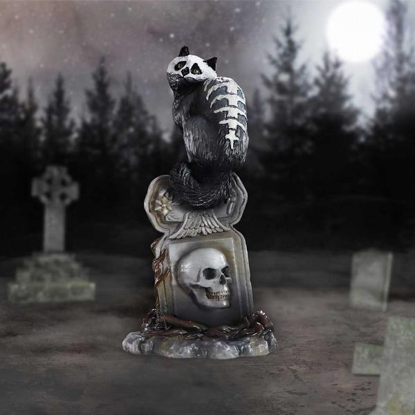 Photo #5 of product B6470X3 - Gothic Skull Cat by Martin Hanford 15cm