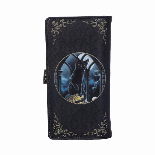 Photo #3 of product B5308S0 - Lisa Parker Spirits of Salem Black Cat Skull Map Embossed Purse